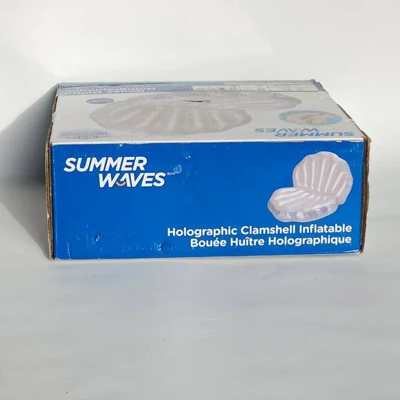 Clamshell Ride-On Lake Inflatable Float/Lounger BNIP FUNSICLE Iridescent - Picture 4 of 7